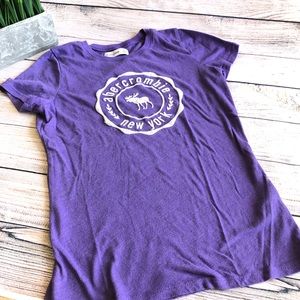 Abercrombie kids purple t shirt size xl